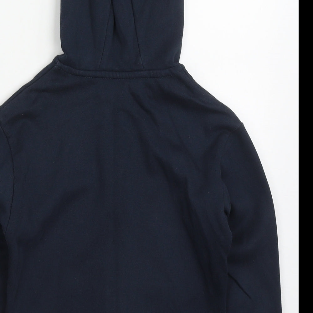 Dunnes Boys Blue Cotton Full Zip Hoodie Size 5-6 Years Zip