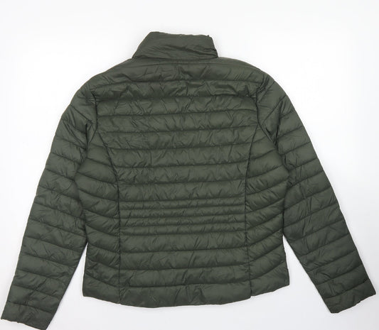 Primark Womens Green Puffer Jacket Jacket Size M Zip