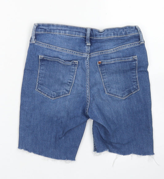 &Denim Girls Blue  Cotton Boyfriend Shorts Size 10 Years  Regular