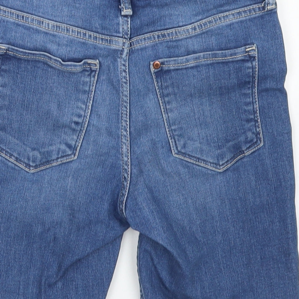 &Denim Girls Blue Cotton Boyfriend Shorts Size 10 Years Regular