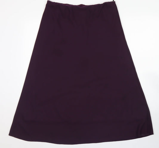 Bonmarché Womens Purple  Polyester Flare Skirt Size 16