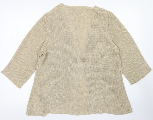 Womens UK Size L Vogue Brown Cardigan Jumper
