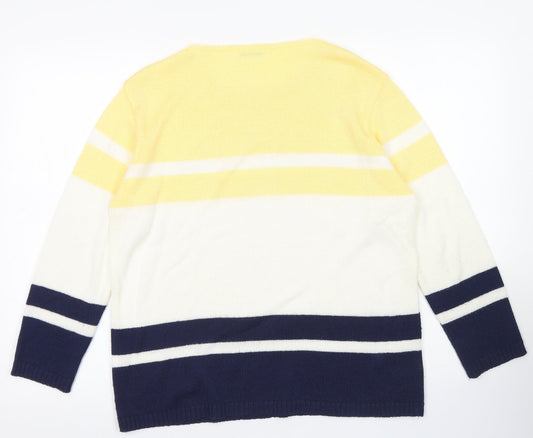 Gerard Womens Blue Crew Neck Acrylic Pullover Jumper Size M