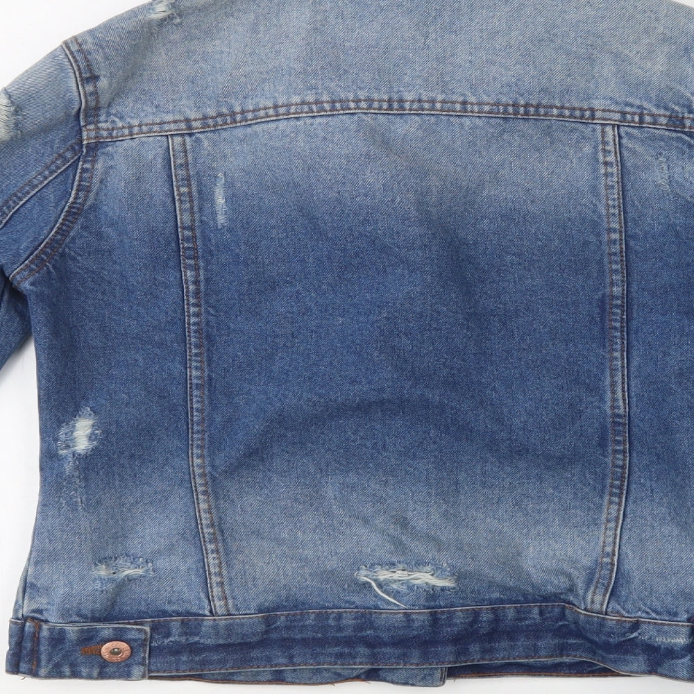 Primark Womens Blue Jacket Size 10 Button