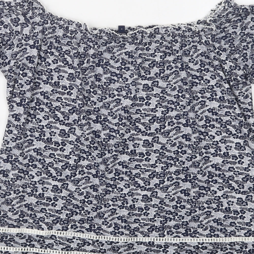 Womens UK Size 8 NEXT Blue Basic Blouse