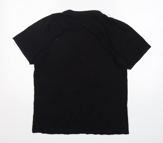 Mens UK Size M Easy Black T-Shirt