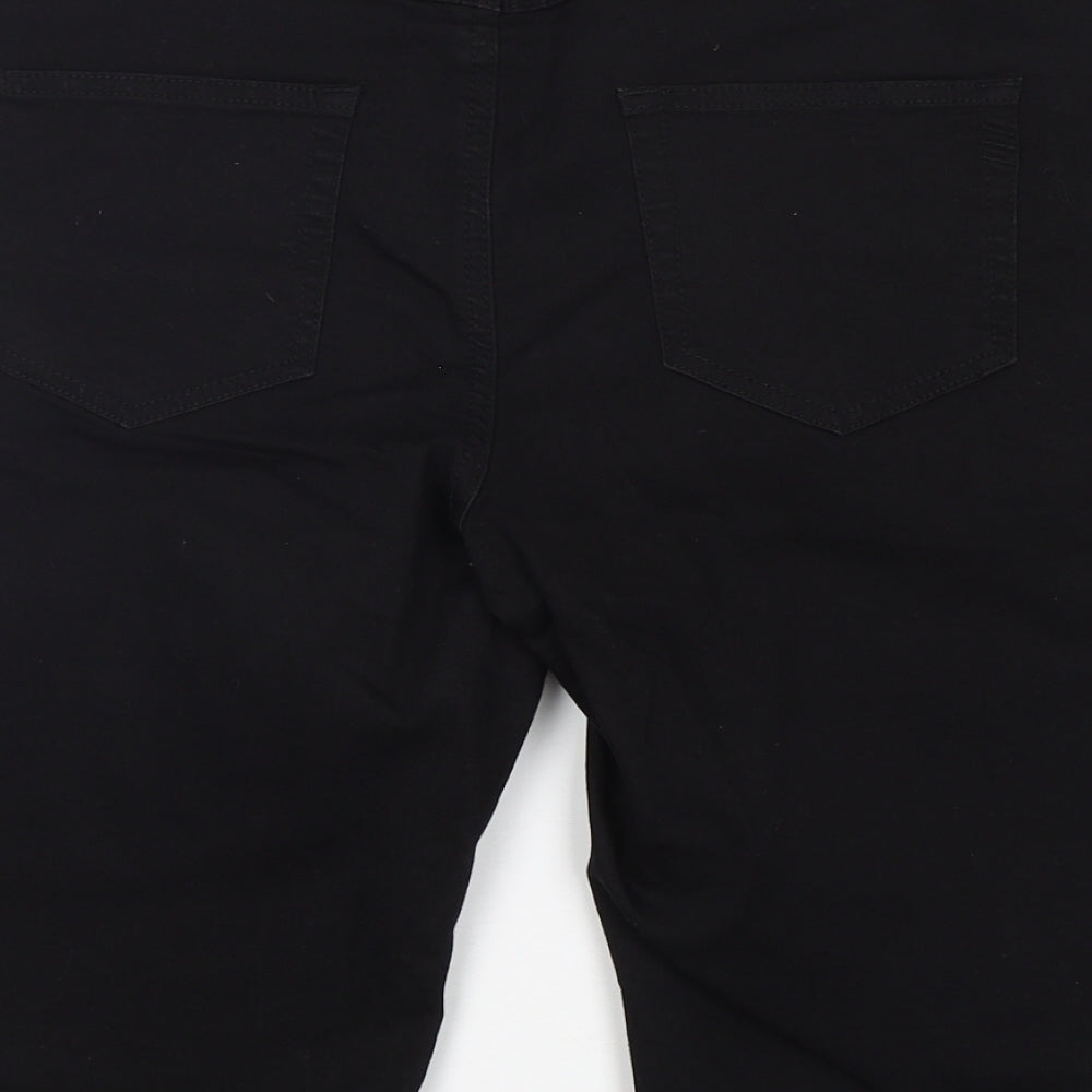 George Womens Black  Cotton Bermuda Shorts Size 16 L12 in Regular