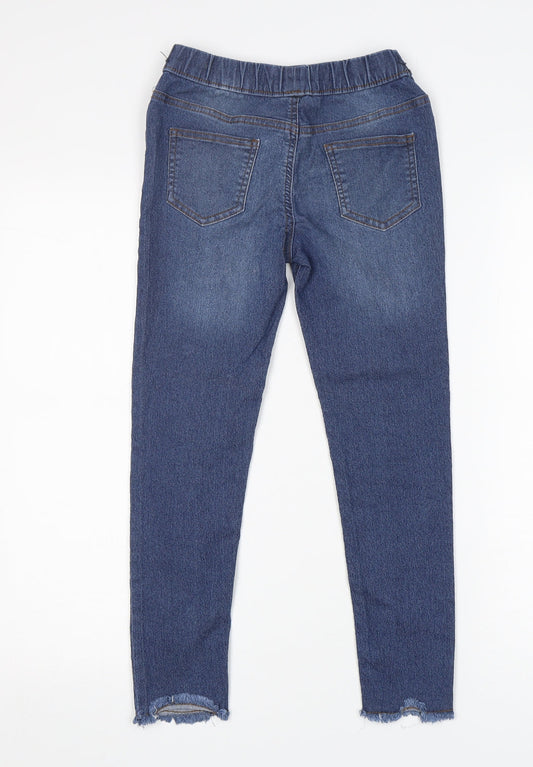 Denim Co Girls Blue Cotton Jegging Jeans Size 9-10 Years Regular