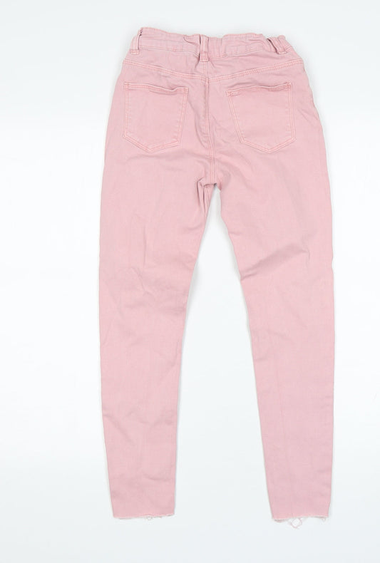 Denim co Girls Pink Cotton Skinny Jeans Size 10-11 Years Regular