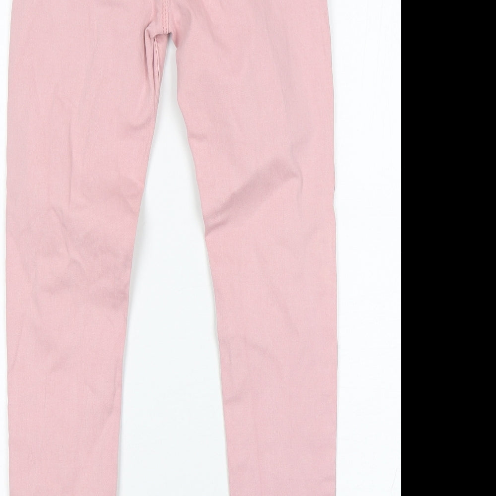 Denim co Girls Pink Cotton Skinny Jeans Size 10-11 Years Regular