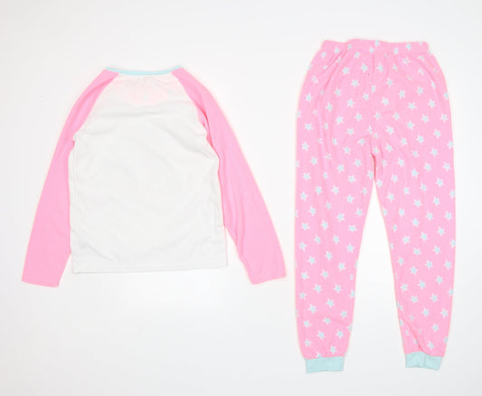 Primark Girls Multicoloured Polyester Pyjama Set Size 10-11 Years - Unicorn