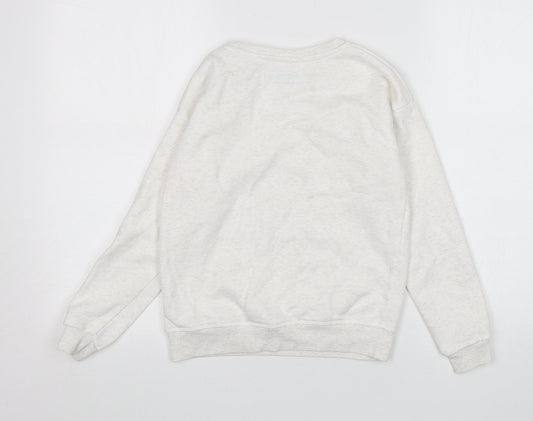 Primark Girls Beige Cotton Pullover Sweatshirt Size 9-10 Years