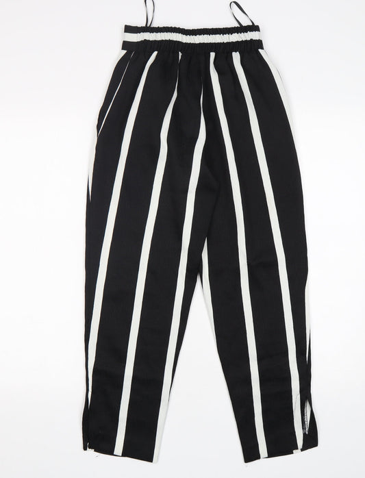 River Island Womens Multicoloured Striped Polyester Bloomer Trousers Size 4 L26 in Regular