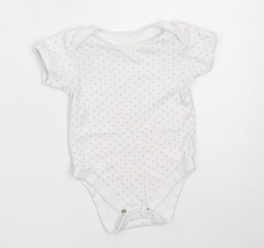 George Girls White Cotton Babygrow One-Piece Size 12-18 Months