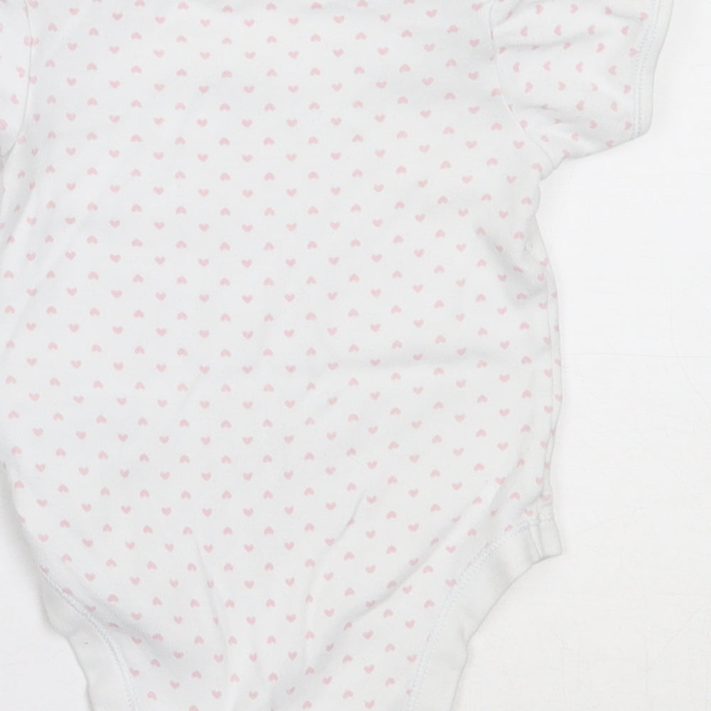 George Girls White Cotton Babygrow One-Piece Size 12-18 Months
