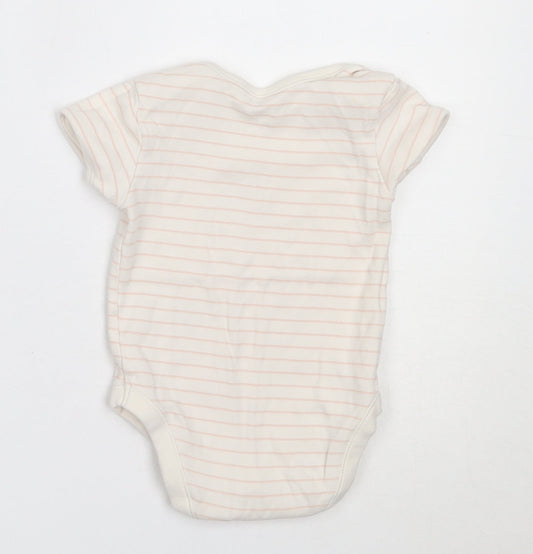 George Girls Ivory Striped Cotton Babygrow One-Piece Size 12-18 Months - lion king