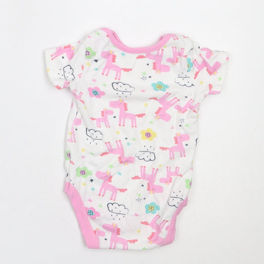 Dunnes Stores Girls White Cotton Babygrow One-Piece Size 3-6 Months