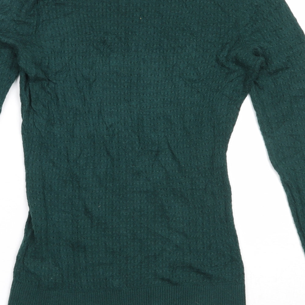 Womens UK Size XS H&M Green Pullover Jumper