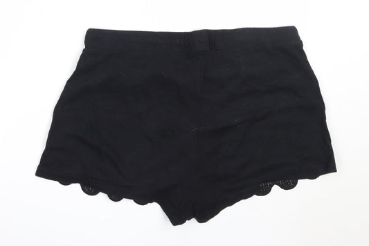 Atmosphere Womens Black  Cotton Hot Pants Shorts Size 18  Regular