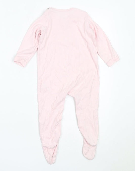 George Girls Pink Cotton Babygrow One-Piece Size 12-18 Months