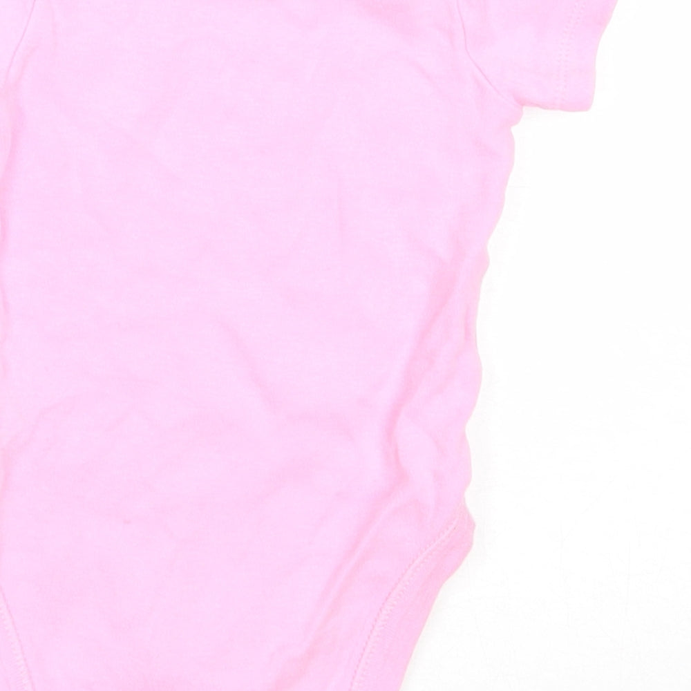 Dunnes Stores Girls Pink Cotton Babygrow One-Piece Size 3-6 Months