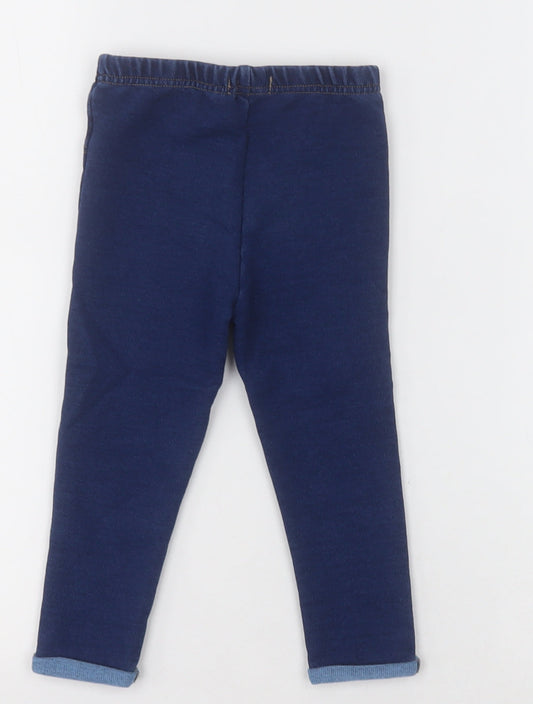 Primark Girls Blue Cotton Capri Jeans Size 18-24 Months