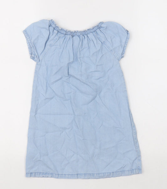 NEXT Girls Beige Lyocell A-Line Size 4 Years Off the Shoulder Pullover