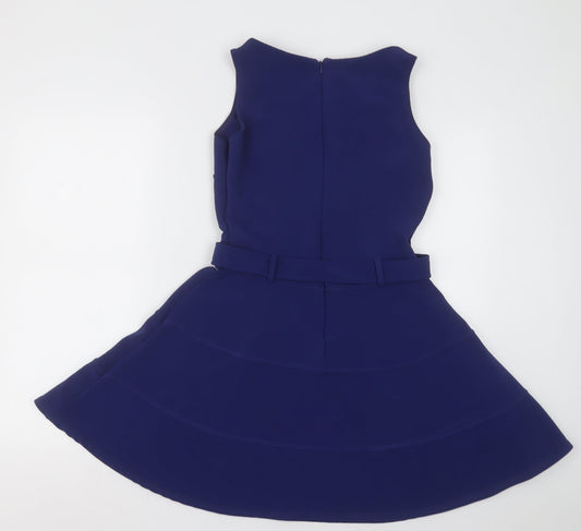 River Island Womens Purple Polyester A-Line Size 12 Scoop Neck Pullover