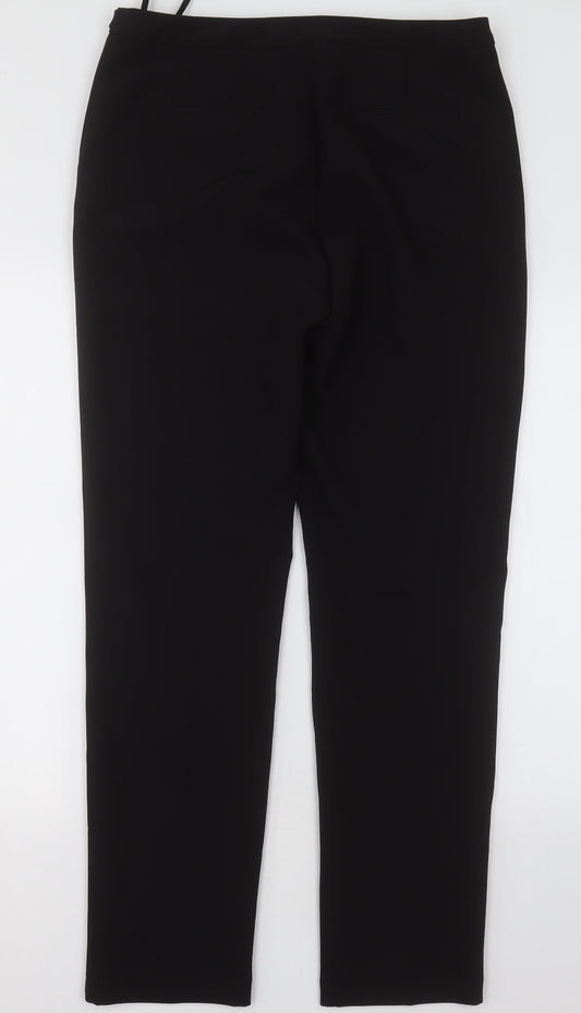 Womens UK Size 12 M&Co Regular Fit Black Trousers