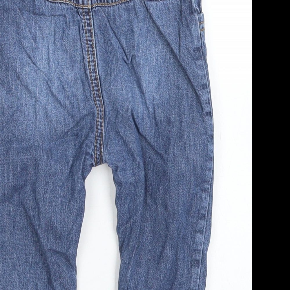 F&F Boys Blue Cotton Capri Jeans Size 9-12 Months