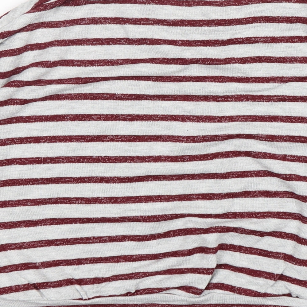 M&S Girls Multicoloured Striped Viscose Pullover Sweatshirt Size 8-9 Years