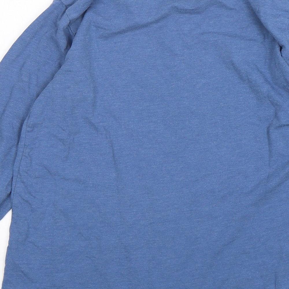 Matalan Boys Blue Cotton Basic T-Shirt Size 12-13 Years Round Neck