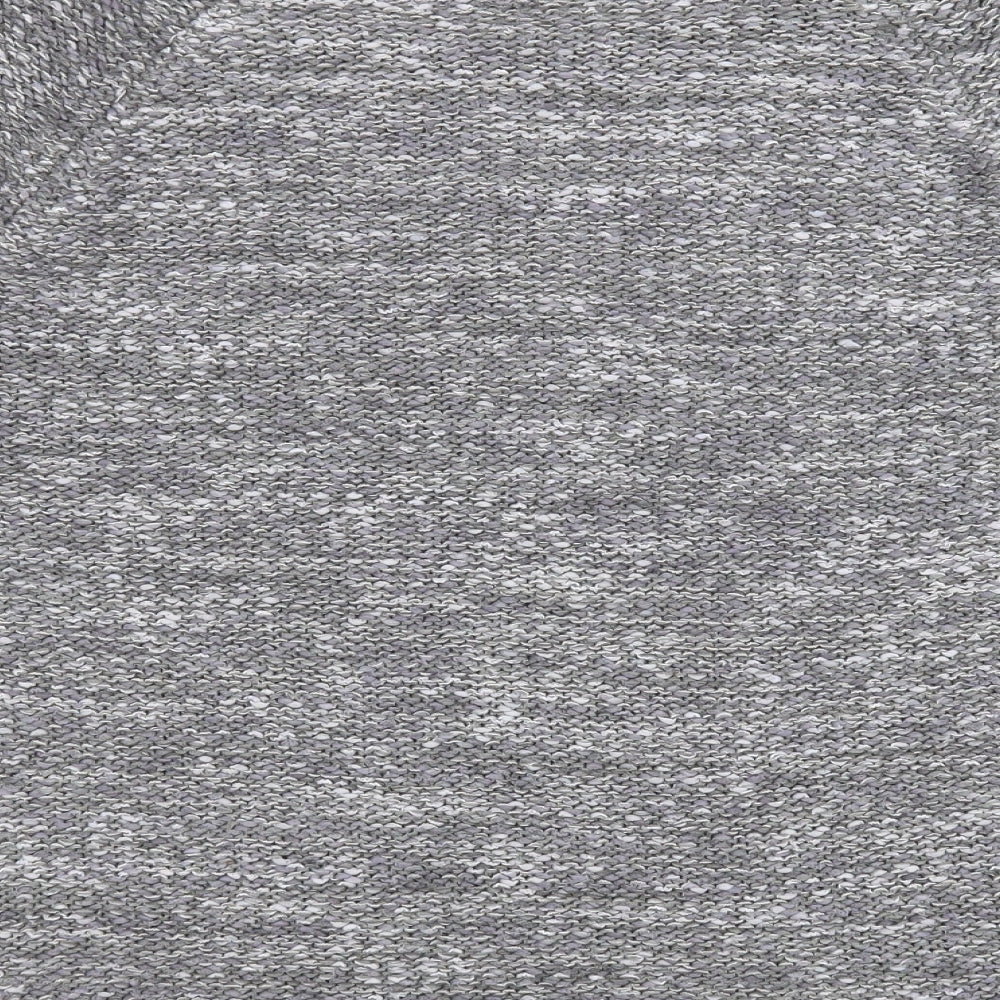 Brand and care label for David Emanuel women’s grey round neck acrylic jumper, size L