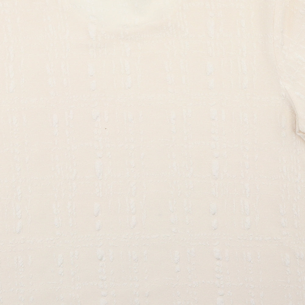 Berkertex Womens Ivory Polyester Basic T-Shirt Size 18 Crew Neck