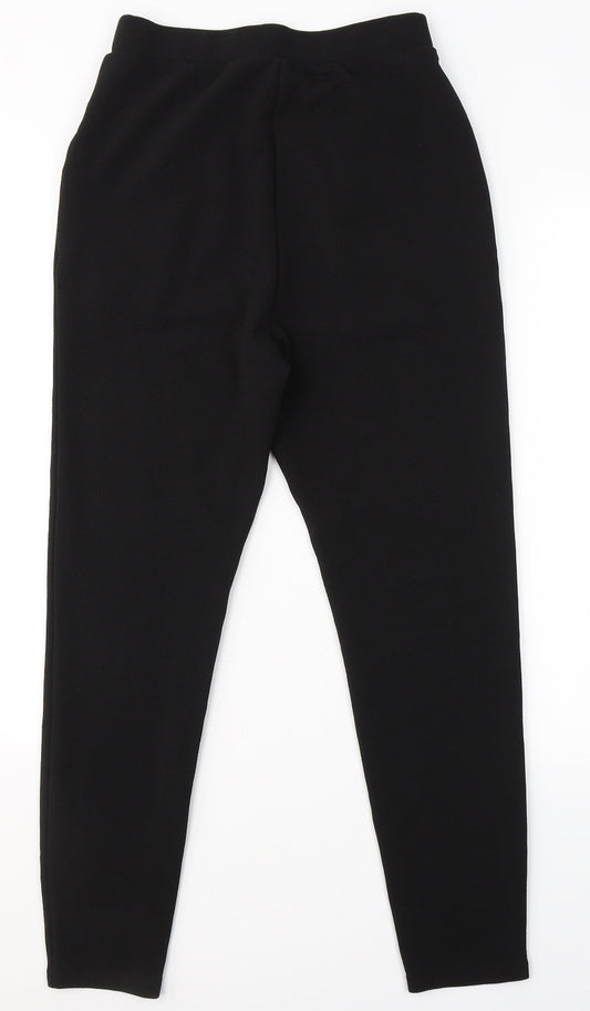 Womens UK Size S SheIn Regular Fit Carrot Black Trousers