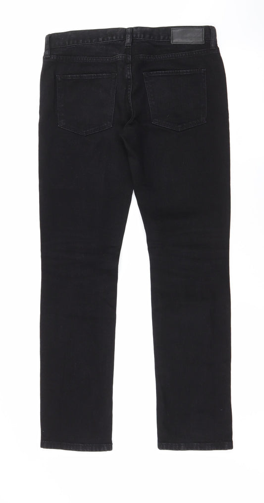 Gap Mens Black Cotton Straight Jeans Size 28 in L32 in Regular Zip