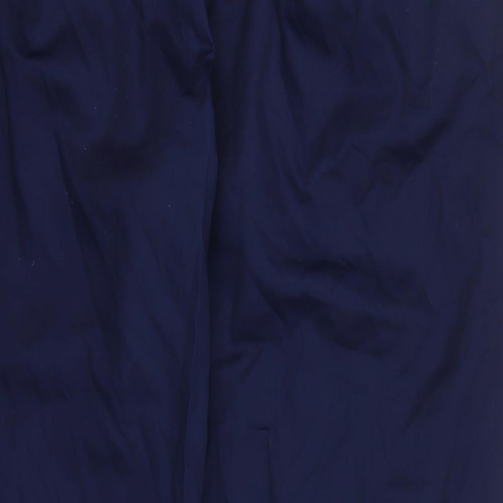 Preworn Mens Blue Polyester Trousers Size 3XL L32 in Regular Drawstring
