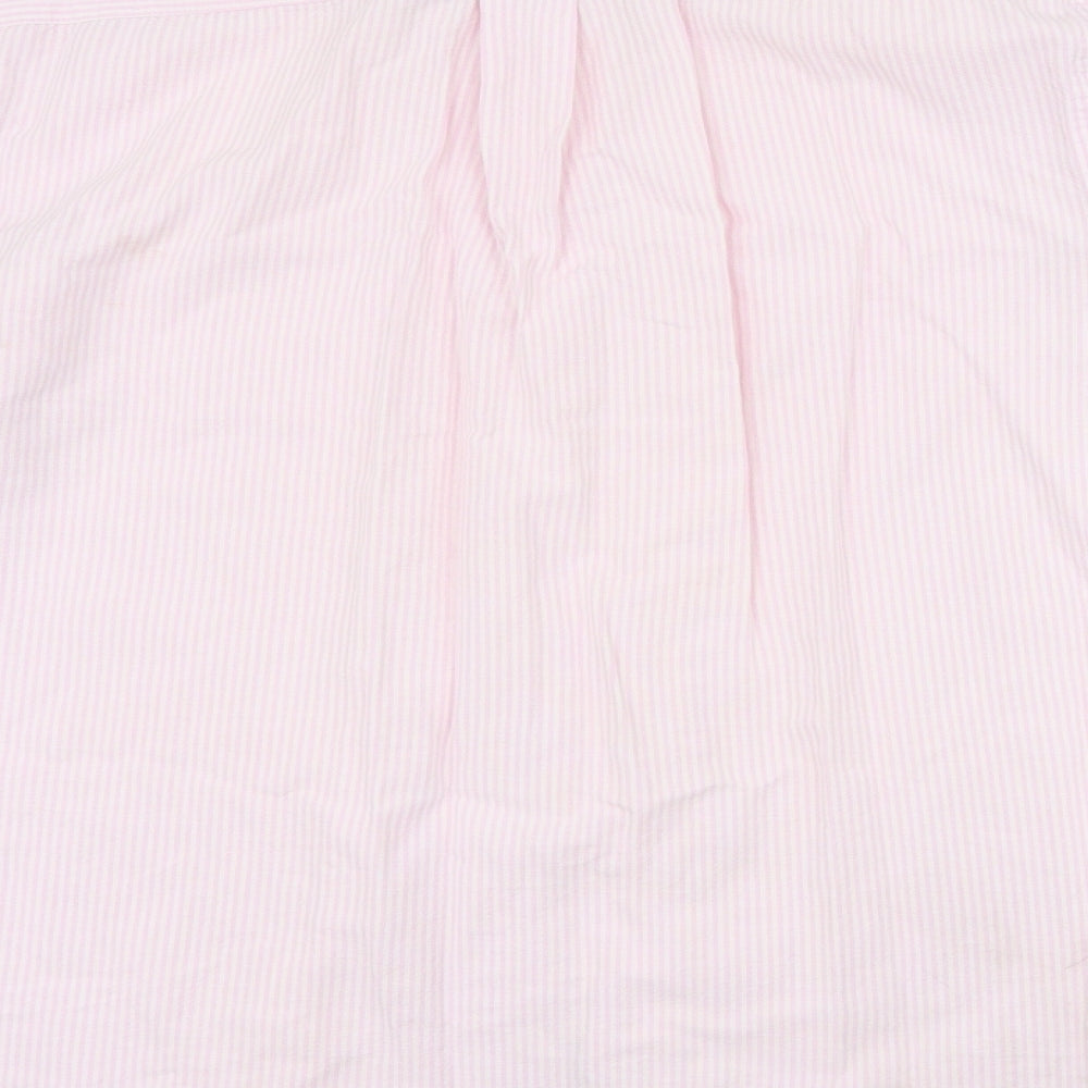 Mens UK Size L John Lewis Pink Button-Up Long Sleeve Casual Shirt