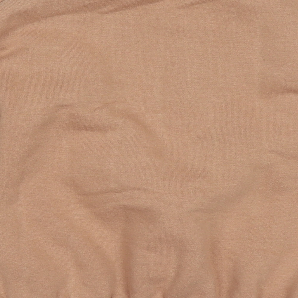 Matalan Girls Brown High Neck Polyester Pullover Jumper Size 6 Years Zip