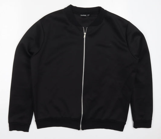 Boohoo Womens Black Jacket Size 14 Zip