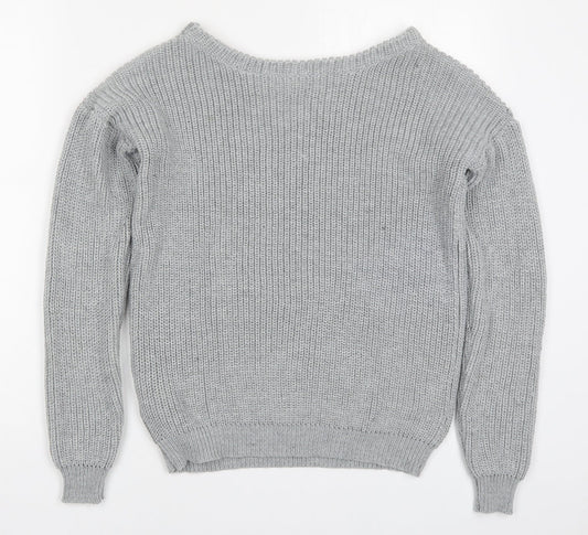 Womens UK Size S Missguided Grey Pullover Jumper