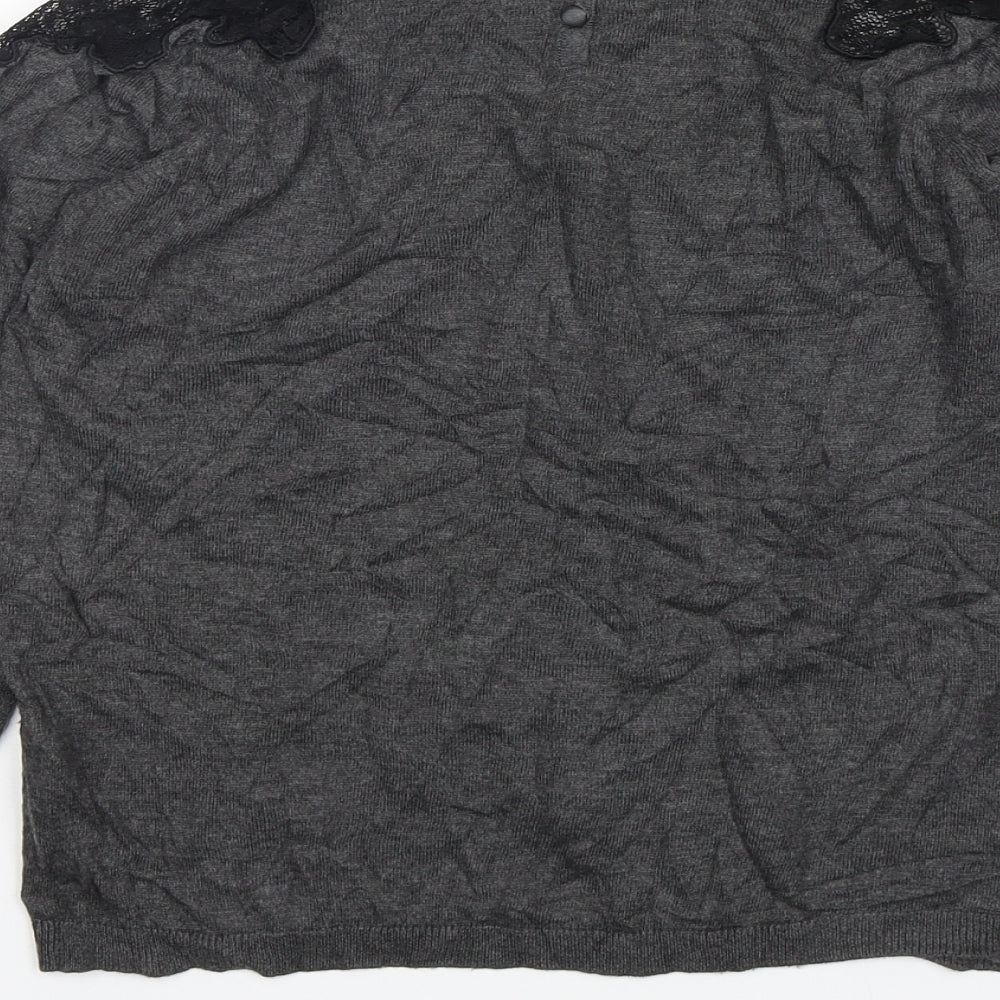 Womens UK Size M Zara Grey Pullover Jumper