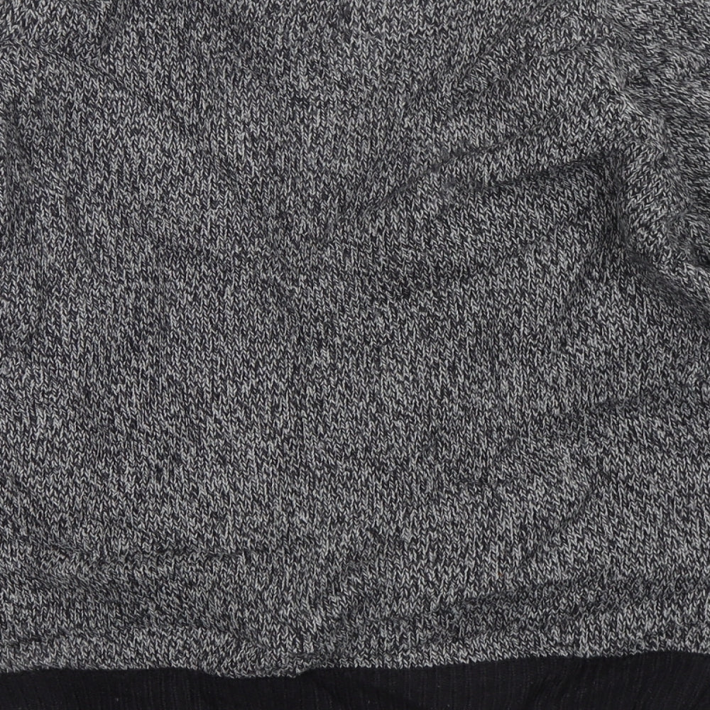 Trait Mens Grey Round Neck Acrylic Pullover Jumper Size L