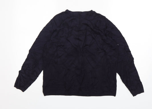 Womens UK Size 14 M&S Blue Pullover Jumper