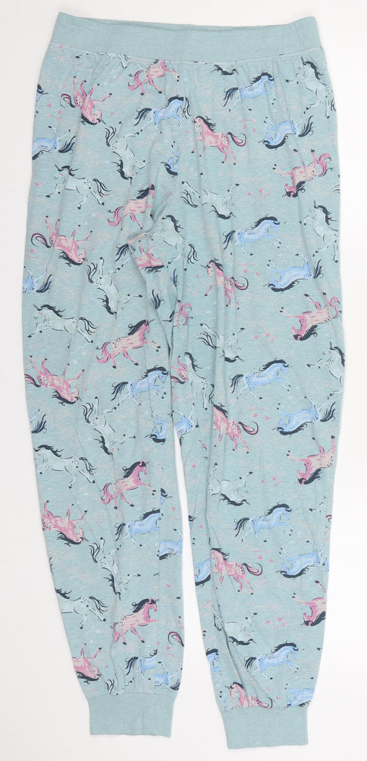 Womens UK Size 12 Marks and Spencer Regular Fit Blue Trousers
