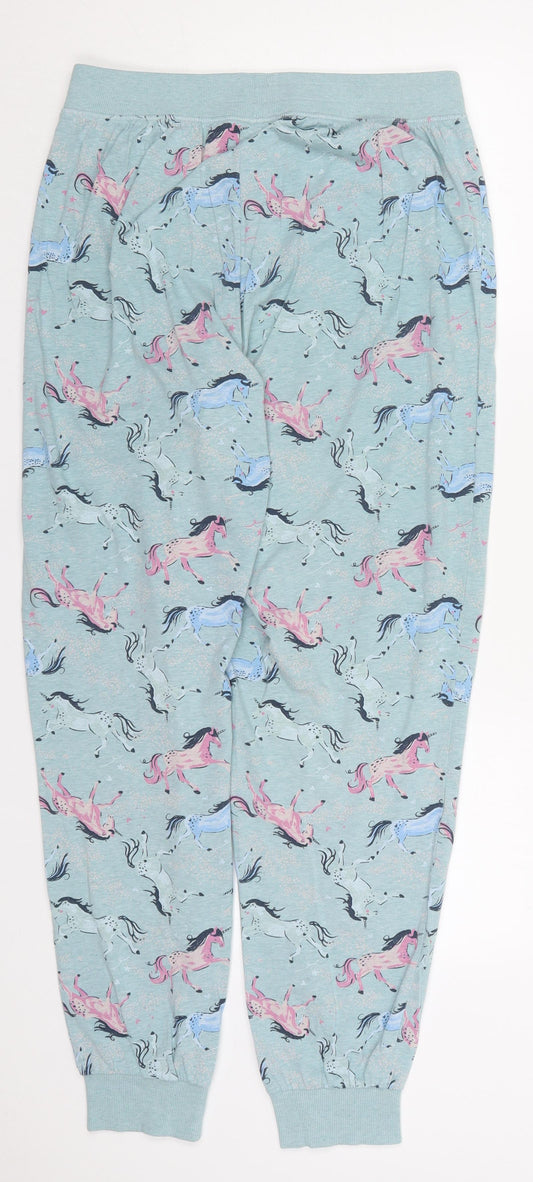 Womens UK Size 12 Marks and Spencer Regular Fit Blue Trousers