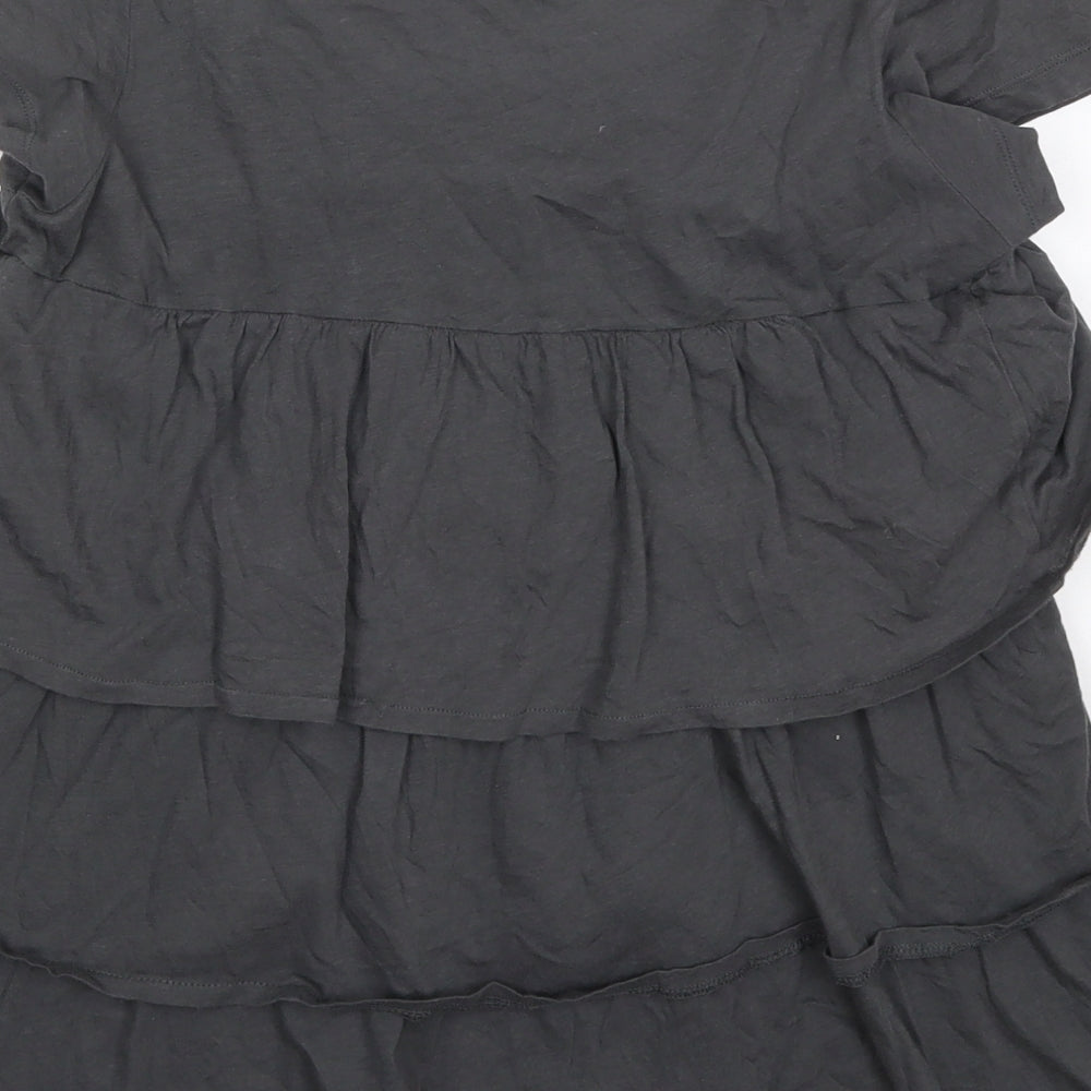 Womens UK Size S H&M Grey Basic T-Shirt