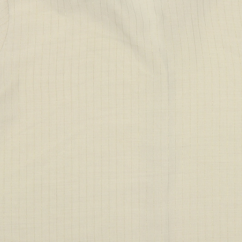 Womens UK Size 14 Marks and Spencer Yellow Basic Button-Up
