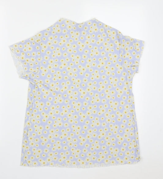 Womens UK Size 14 New Look Blue Basic T-Shirt