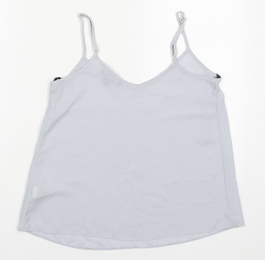 Primark Womens Grey Polyester Basic Tank Size 6 Scoop Neck